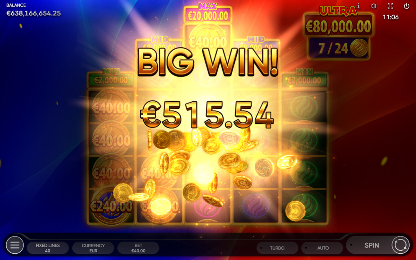 Burning Coins 40 by Endorphina | Play Demo Game