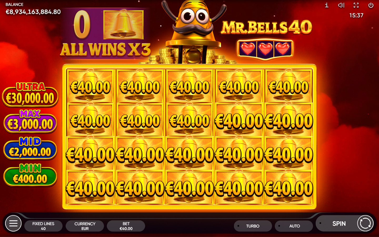 Mr. Bells 40 by Endorphina | Play Demo Game