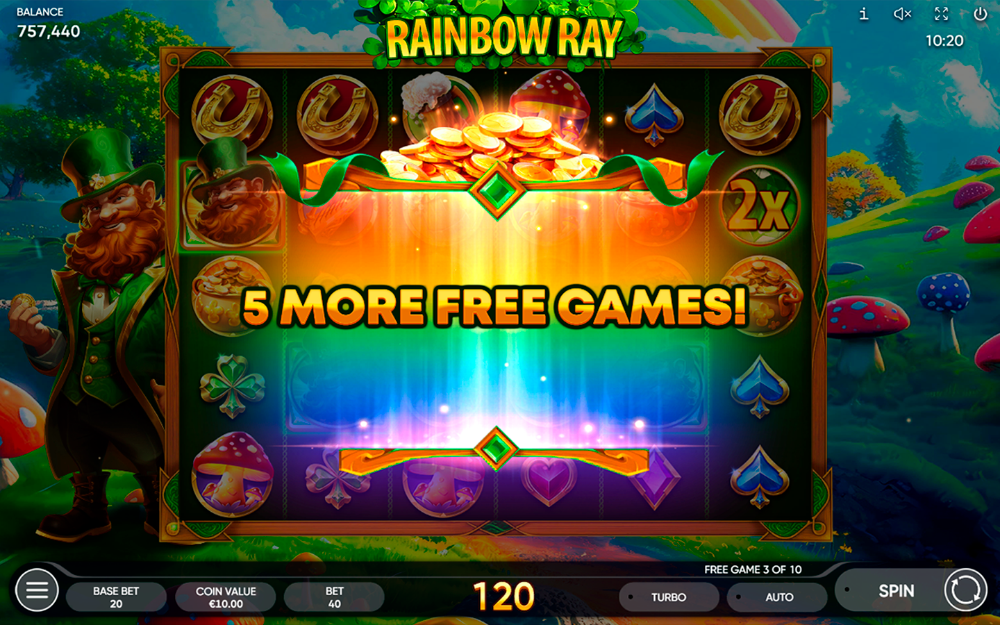 Rainbow Ray slot | Aventura de Endorphina
