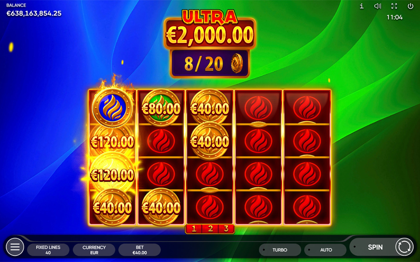 Burning Coins 40 by Endorphina | Play Demo Game