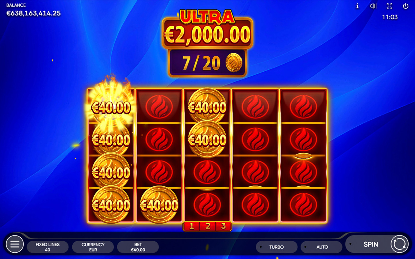 Burning Coins 40 by Endorphina | Play Demo Game